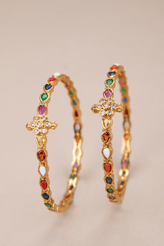 Slim Kada with a Diamond Pattern Mogappu - Navarathna