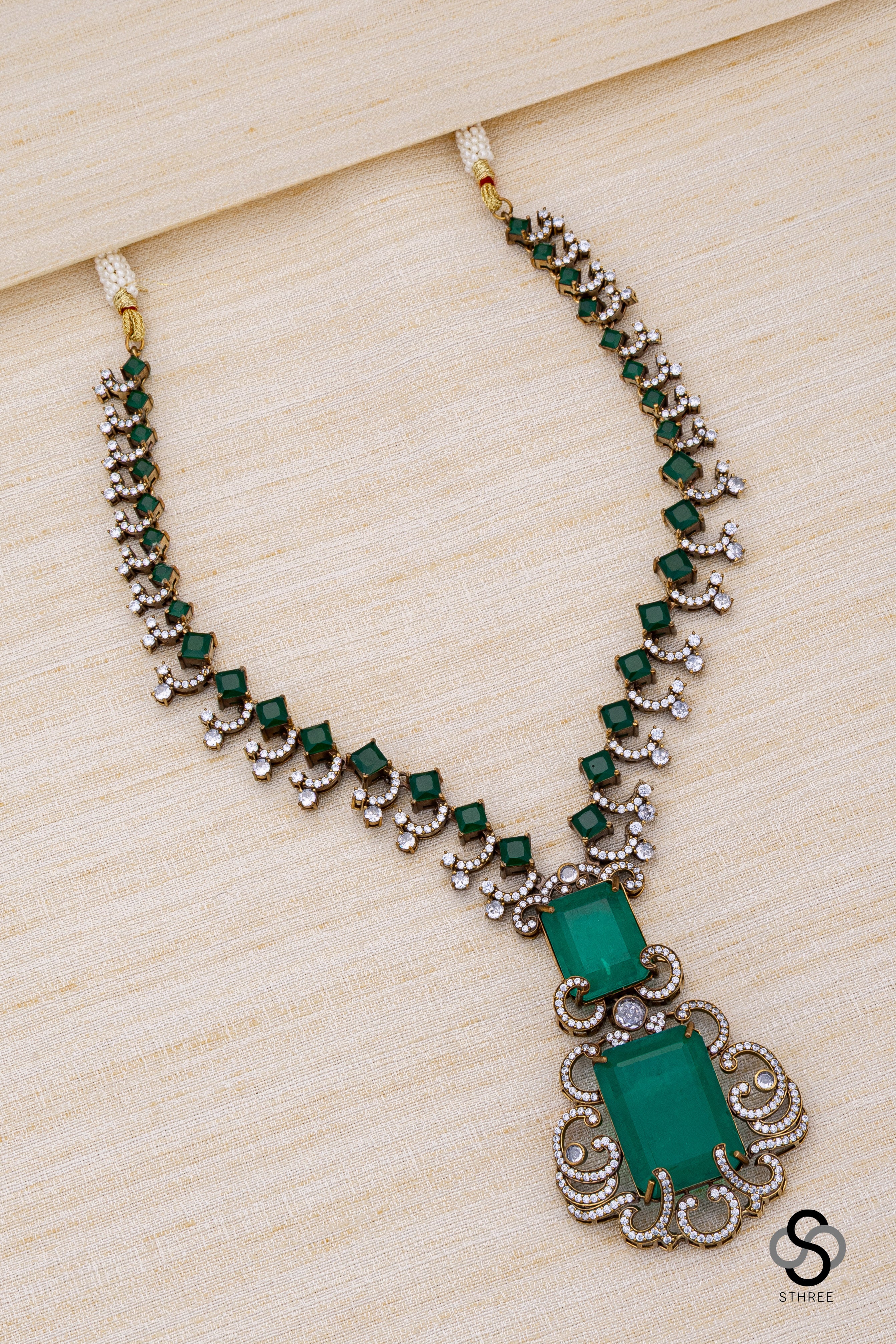 Diamond and Emerald Necklace
