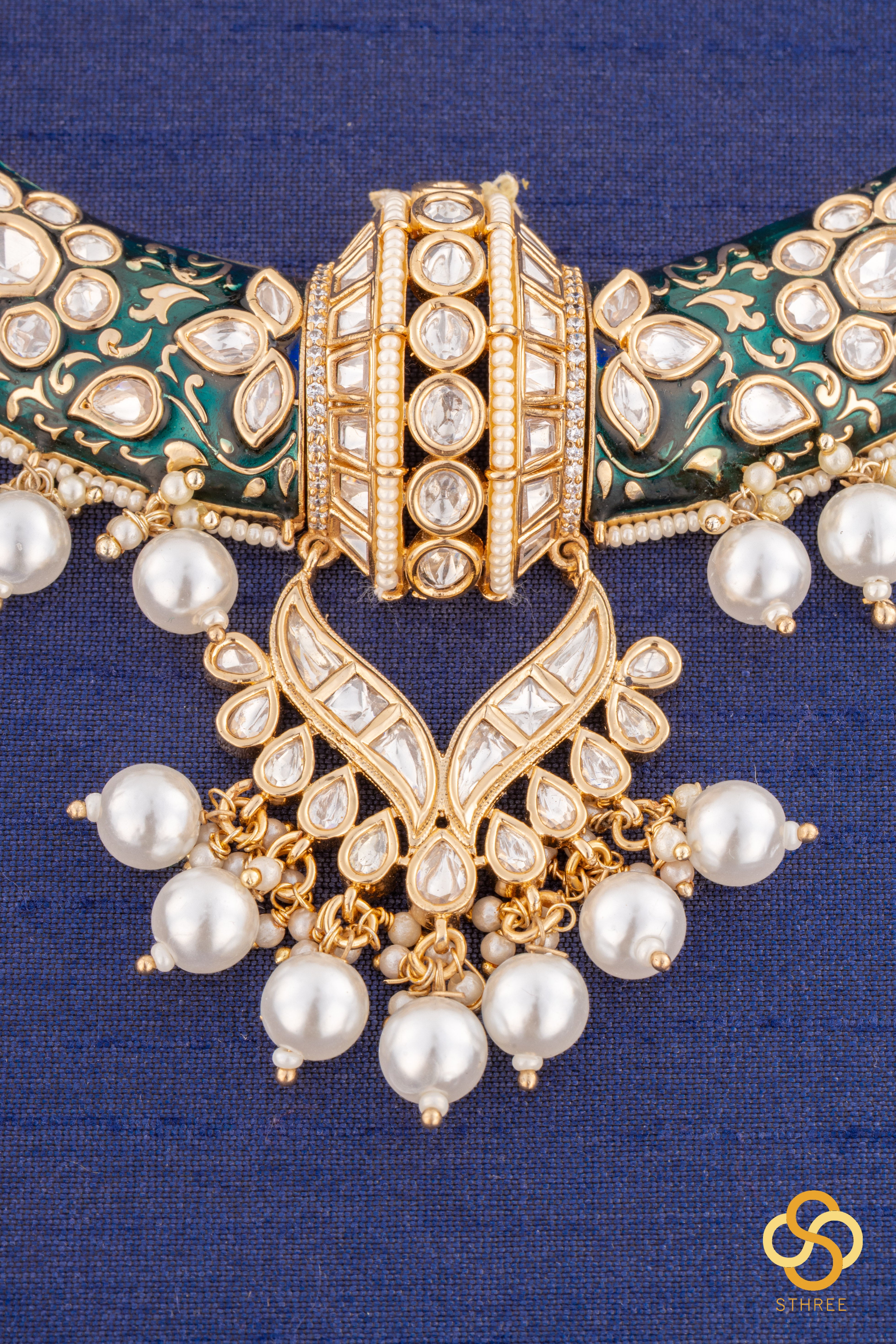 Hasli - Emerald Green with pearls