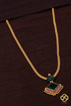 Keralam Padakkam necklace -  Emerald green