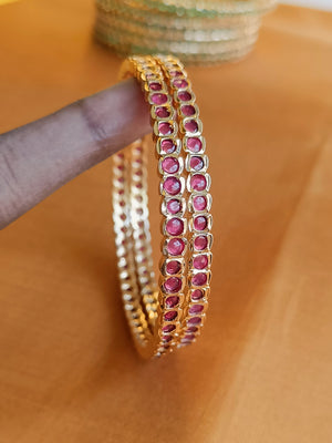 Mini ruby stones aympon bangles