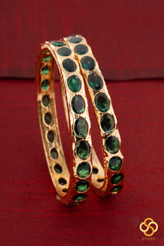Aympon Bangle - Emerald Green