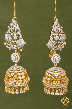 Jhumka with mattal - Diamond pattern