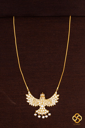 Gandaberunda Pendant with Pearls - All White