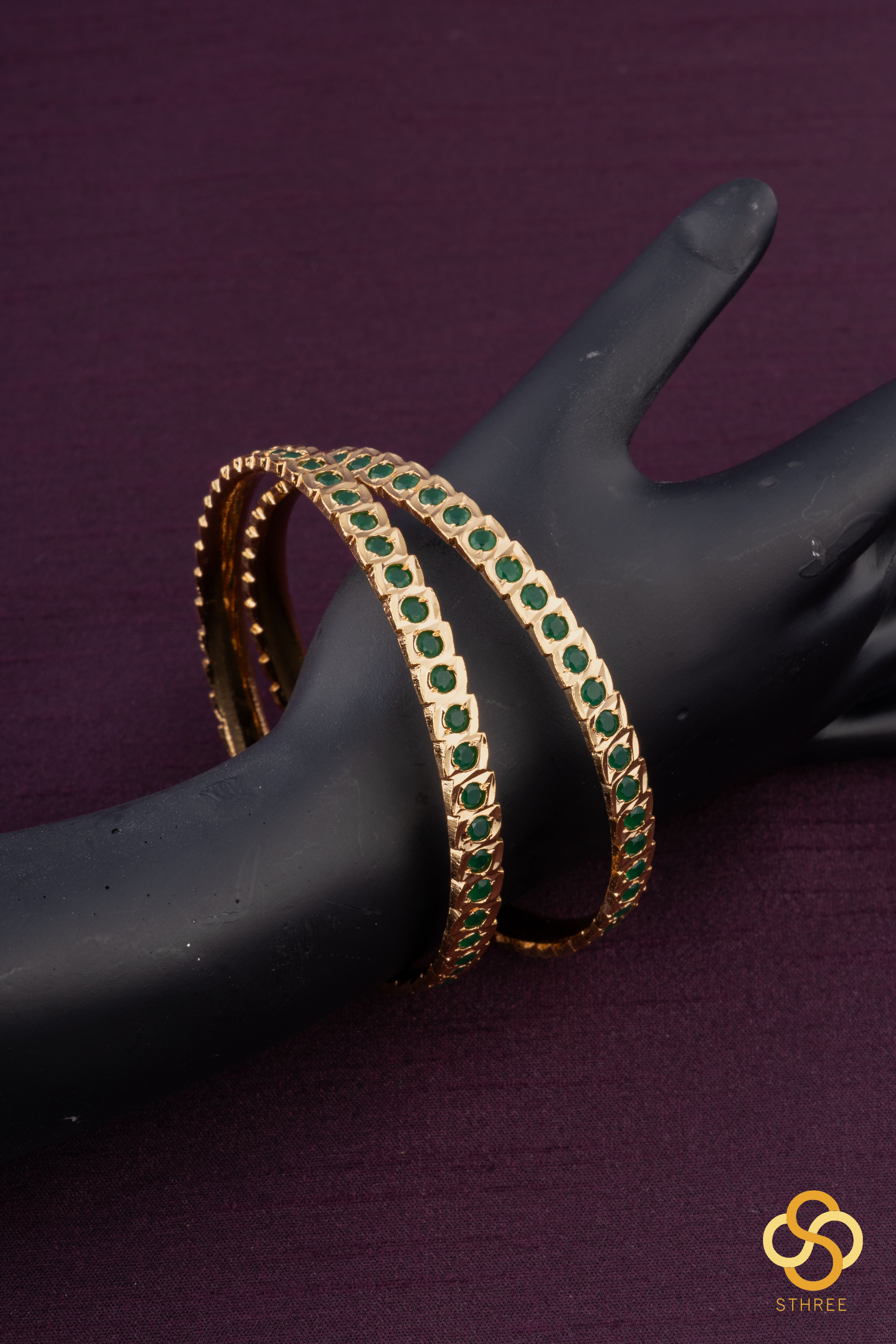 Aympon Bangles - Emerald green