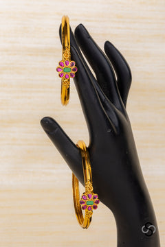 Floral pattern Kemp Kada - Ruby pink
