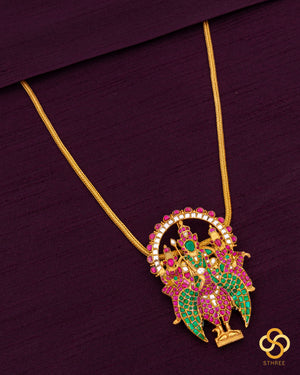 Murugan pendant with silver chain