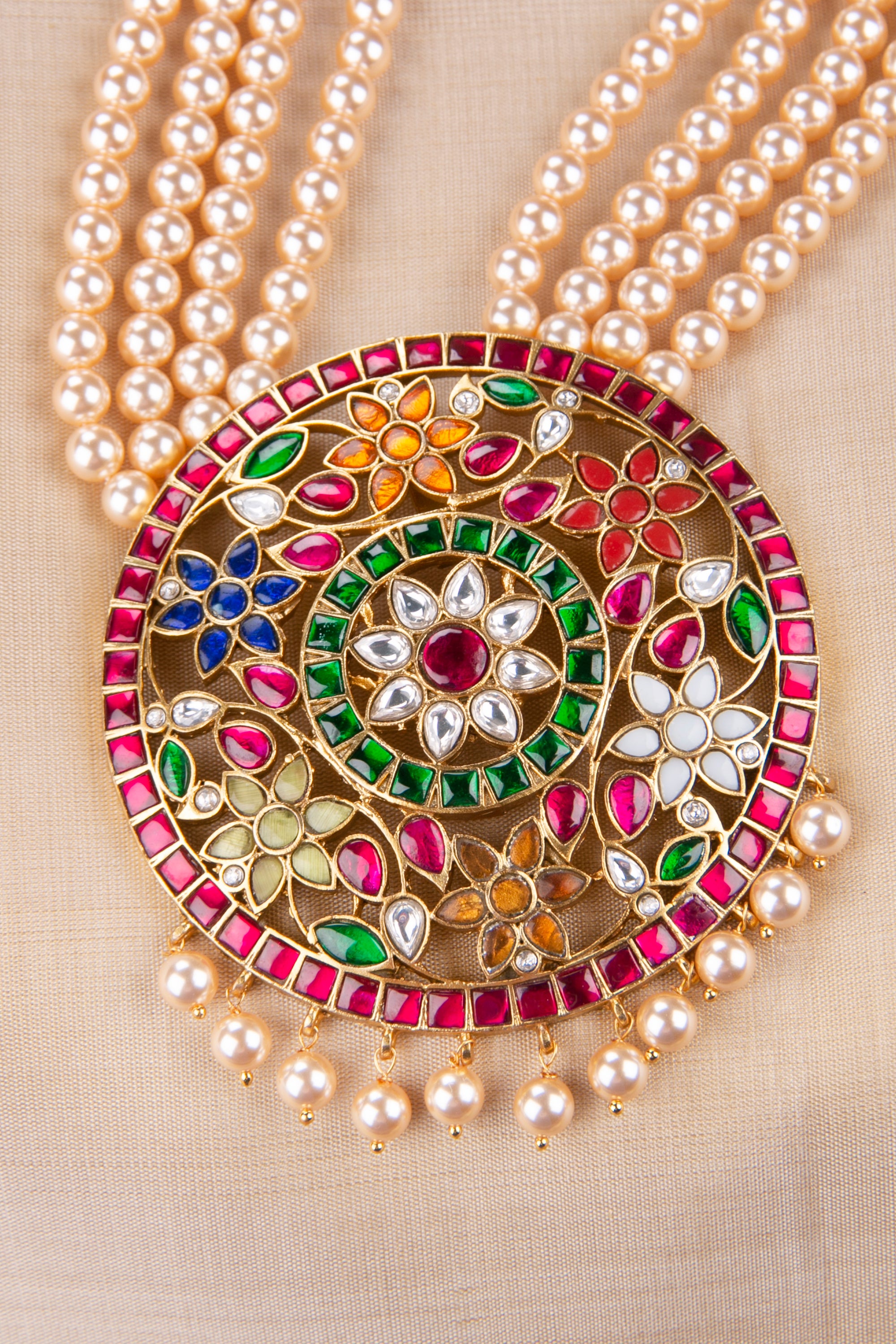 Rakkodi in Four Strands of Pearls