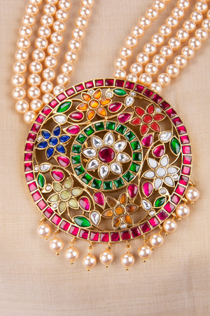 Rakkodi in Four Strands of Pearls