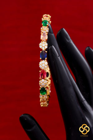 Navarathna with 7 stone zircon - Set of 2