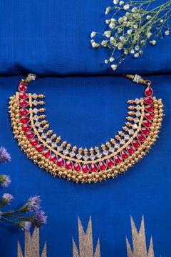 Tussi Pattern Pure Silver Necklace