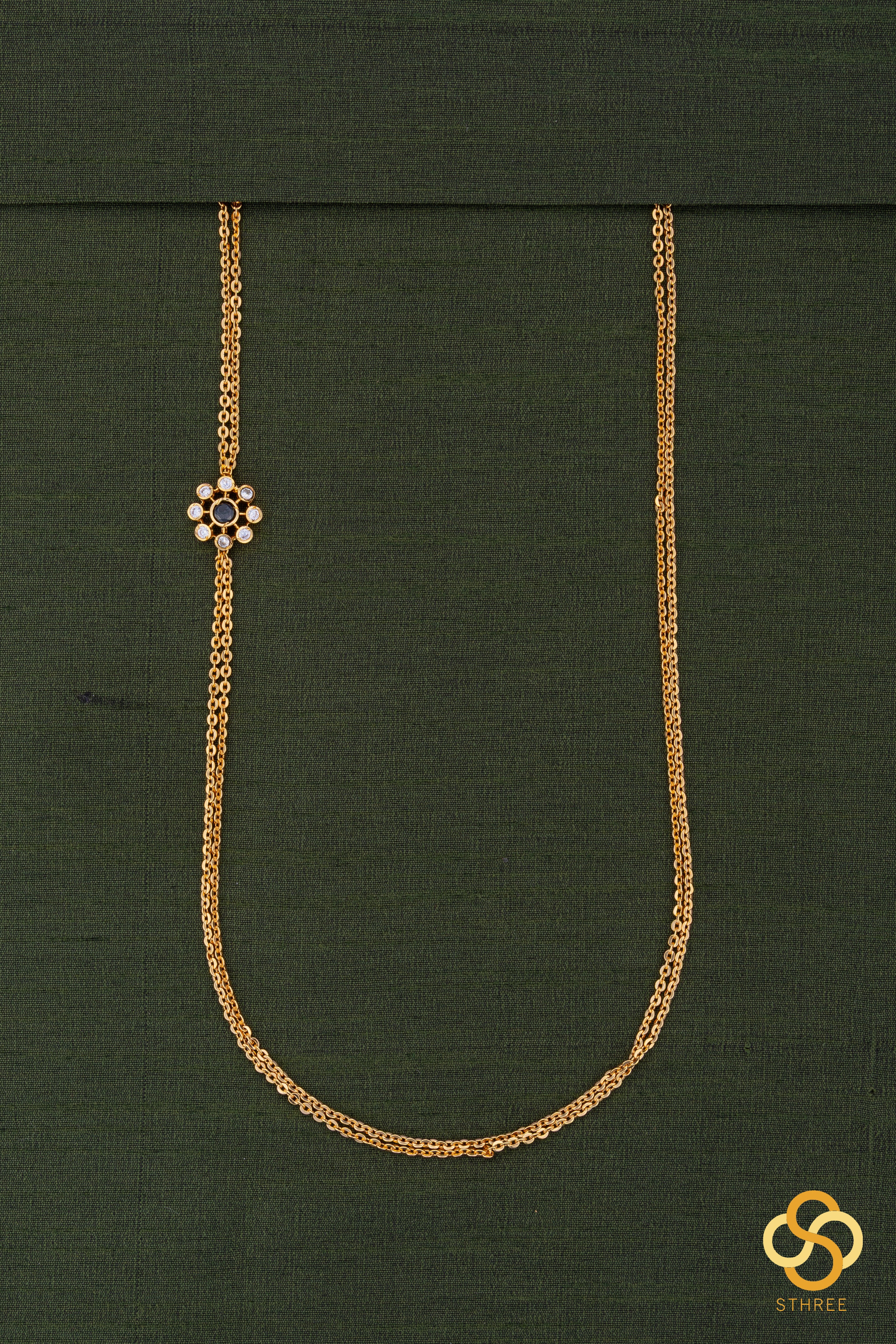 Mogappu with Two Line Chain - Black