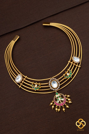 Hasli set - Kundan and chandbali mogappu