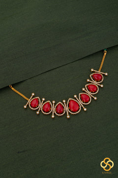 Coral Pendant Choker