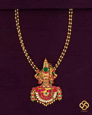 Kamakshi Necklace in Rettai - Vari