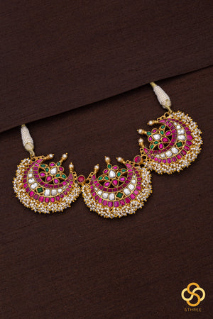Triple chandbali - Jadau kundan