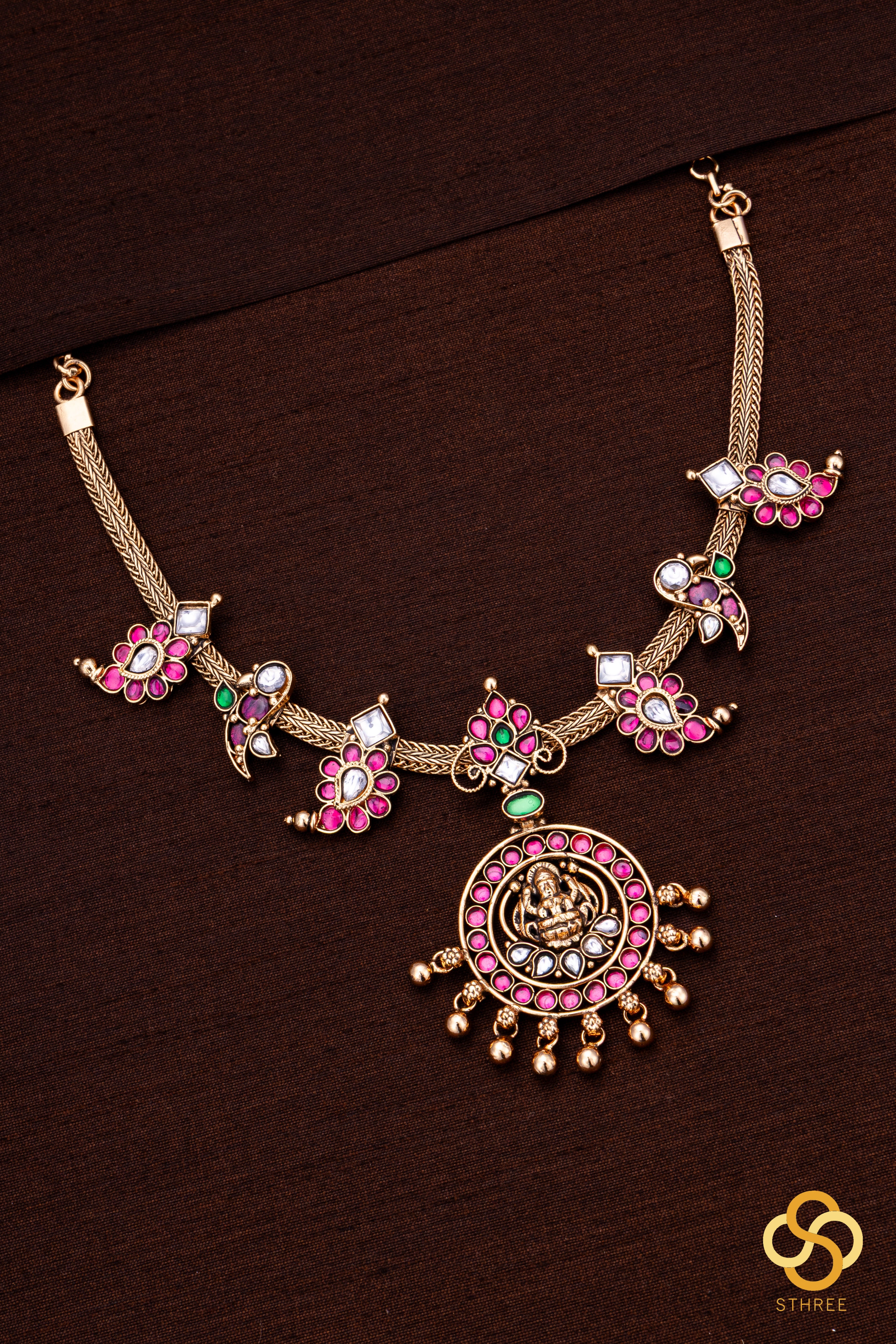 Jadau kundan set - Kemp Red