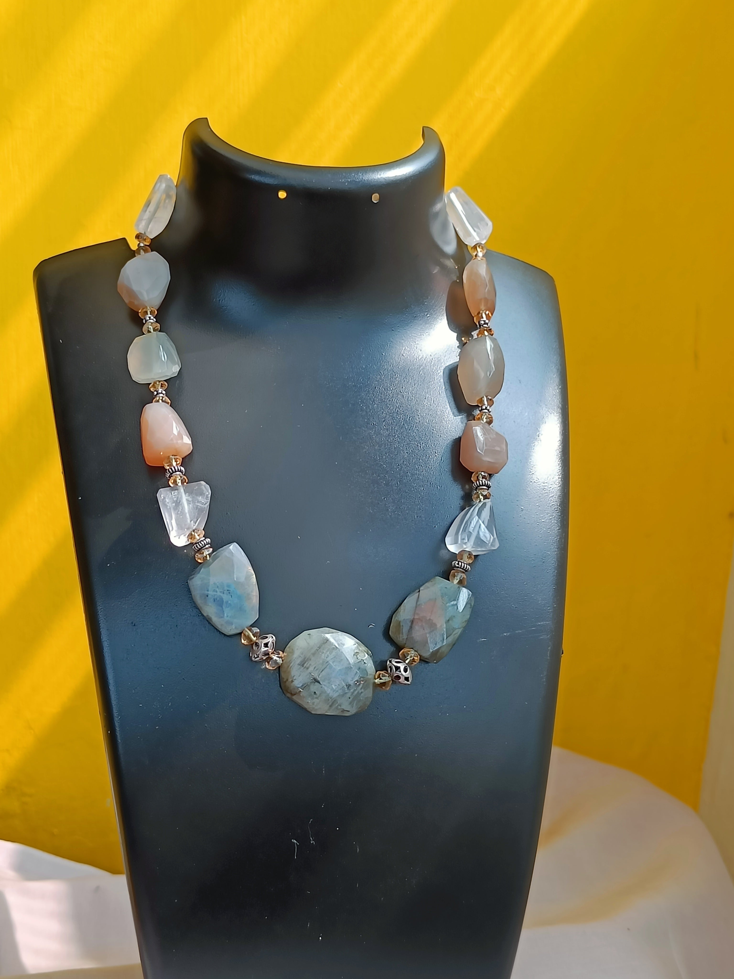 Moonstone and Labradorite Necklace