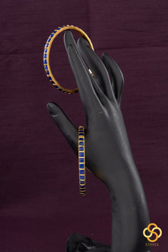 Sapphire Blue - Square Stone Bangles