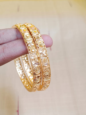 One gram gold finish gold bangle (Set of 2)
