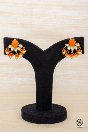 Coral and Moissonaite Neckpiece