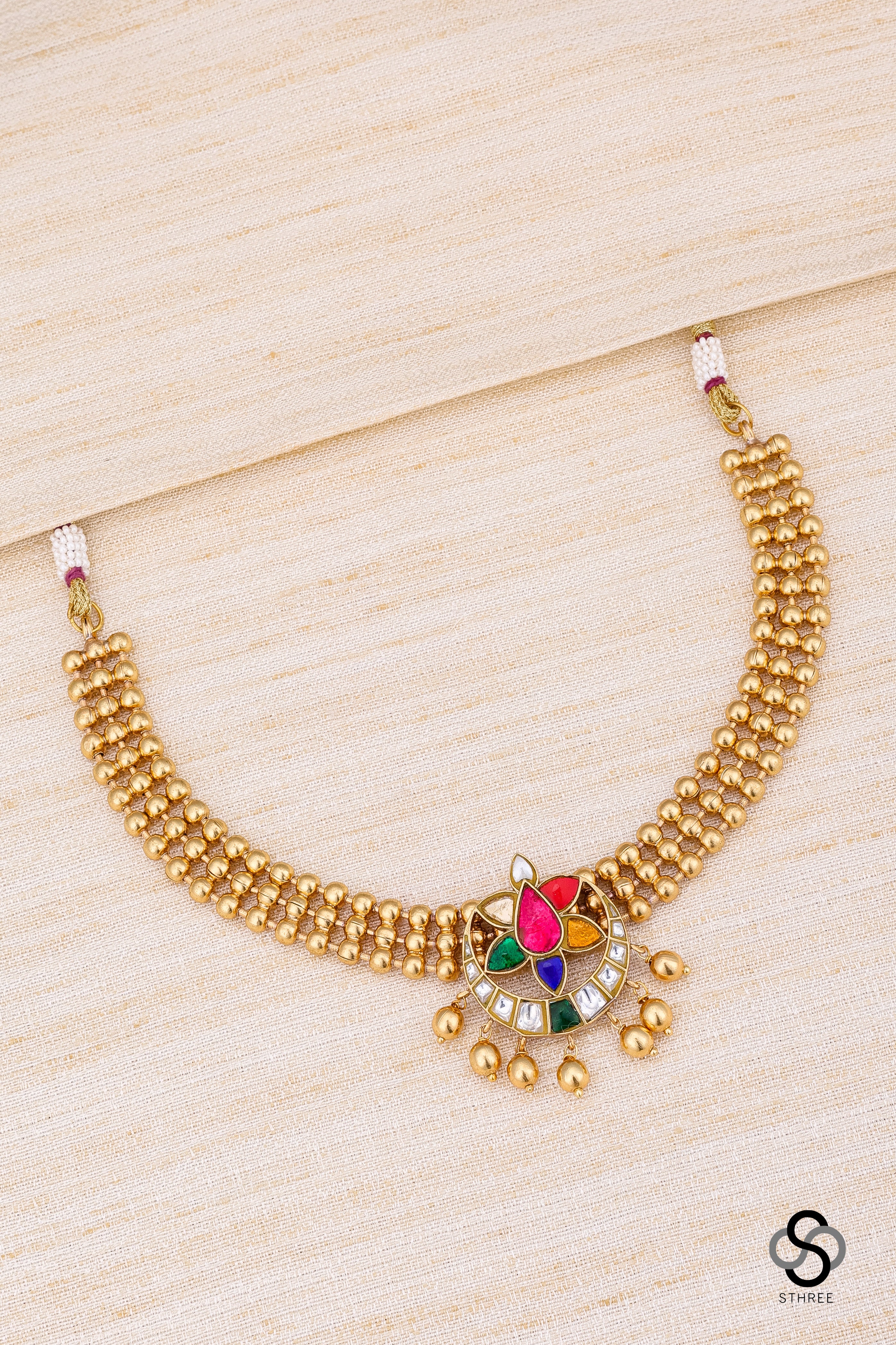 Chandbali Pendant Choker - Navarathna