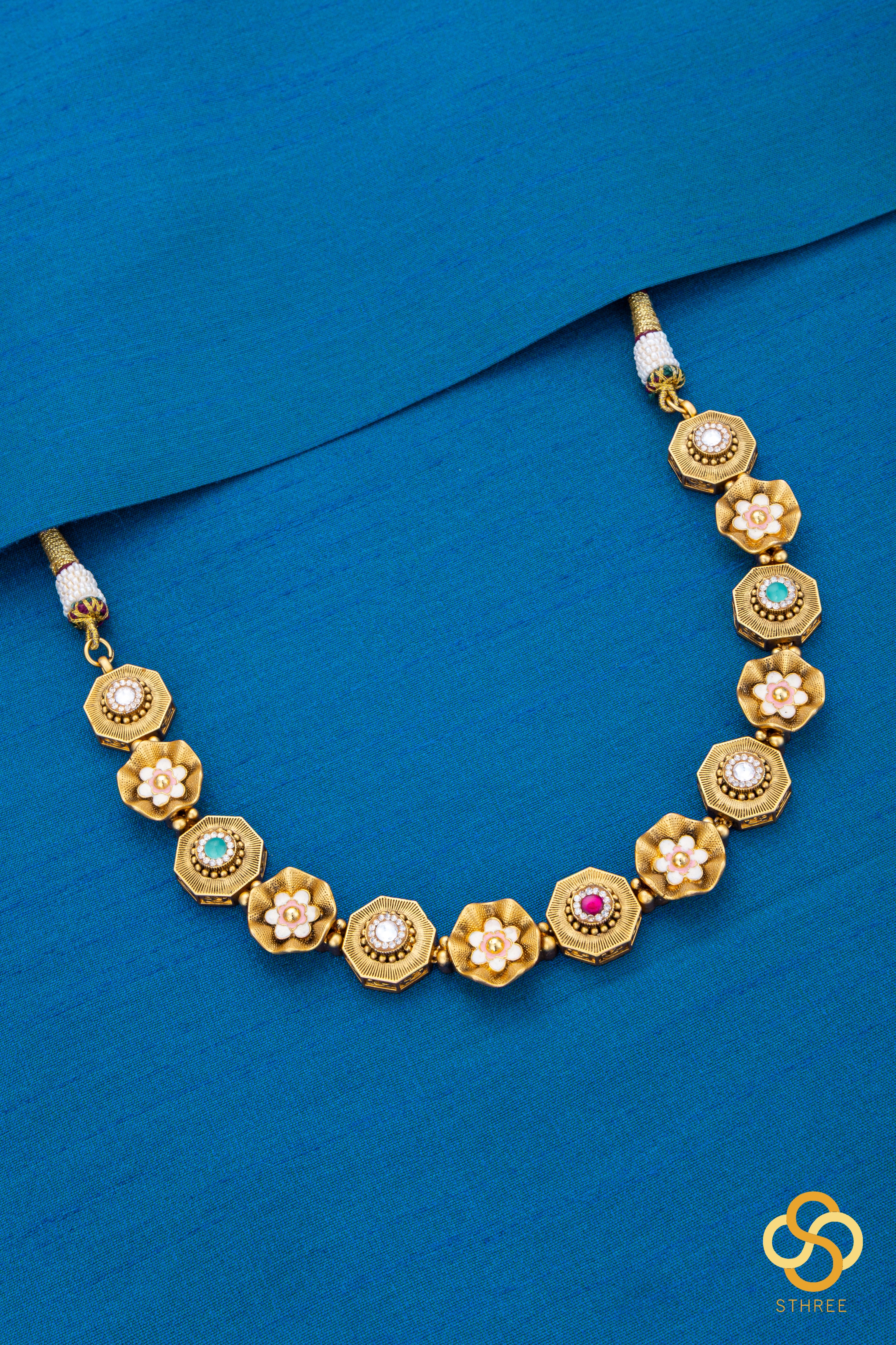 Rajwadi choker- Navarathna