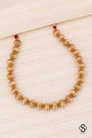 Gundumani malai set - Gold balls in antique finish