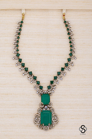 Diamond and Emerald Necklace
