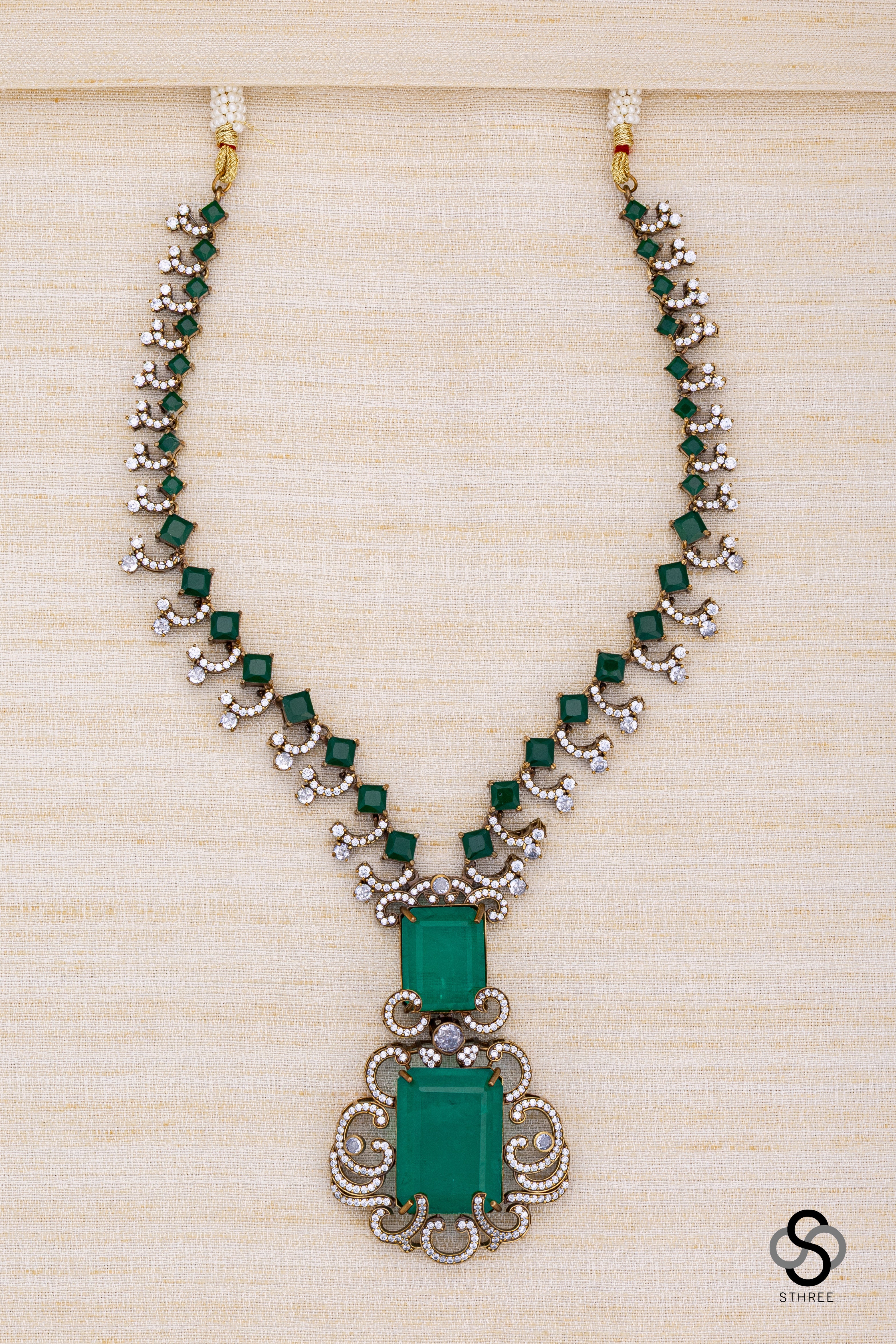 Diamond and Emerald Necklace