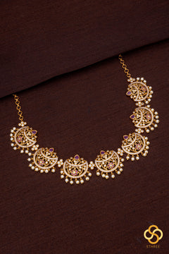 Seven Chandbali Pendant with Pearls