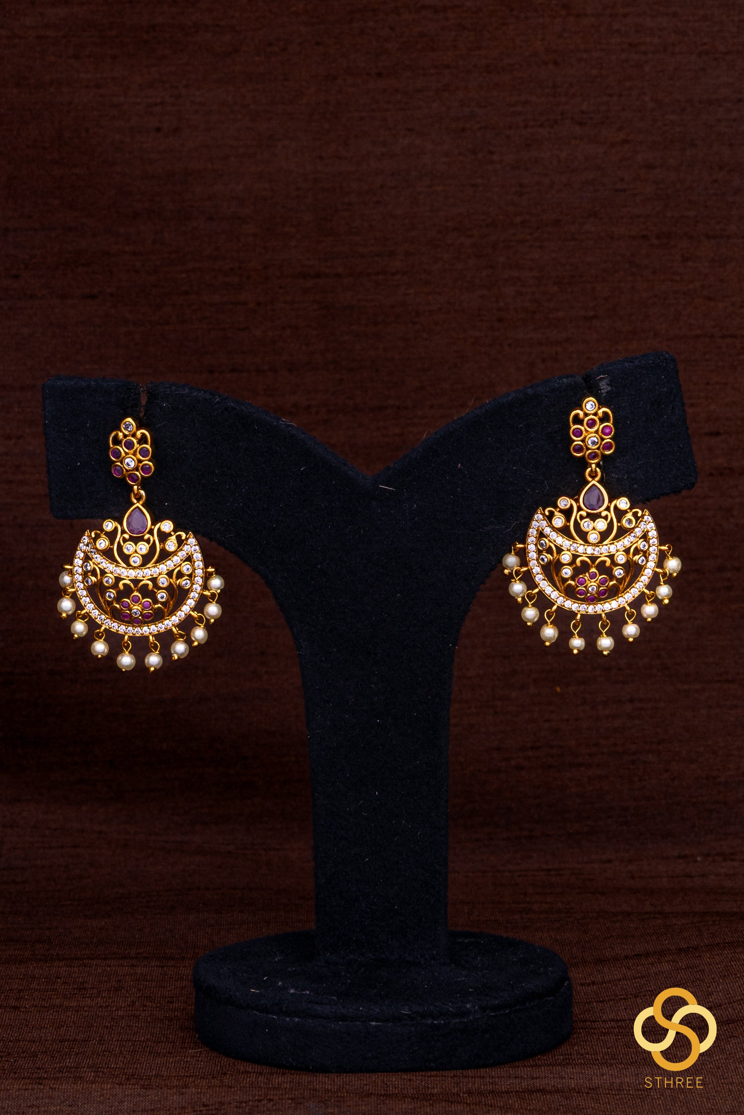 Seven Chandbali Pendant with Pearls