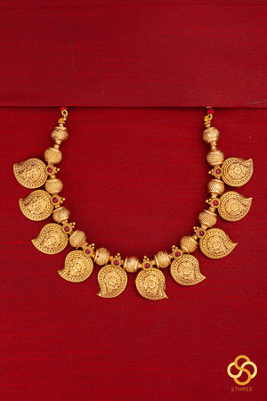 Manga malai - Gold and kemp red set