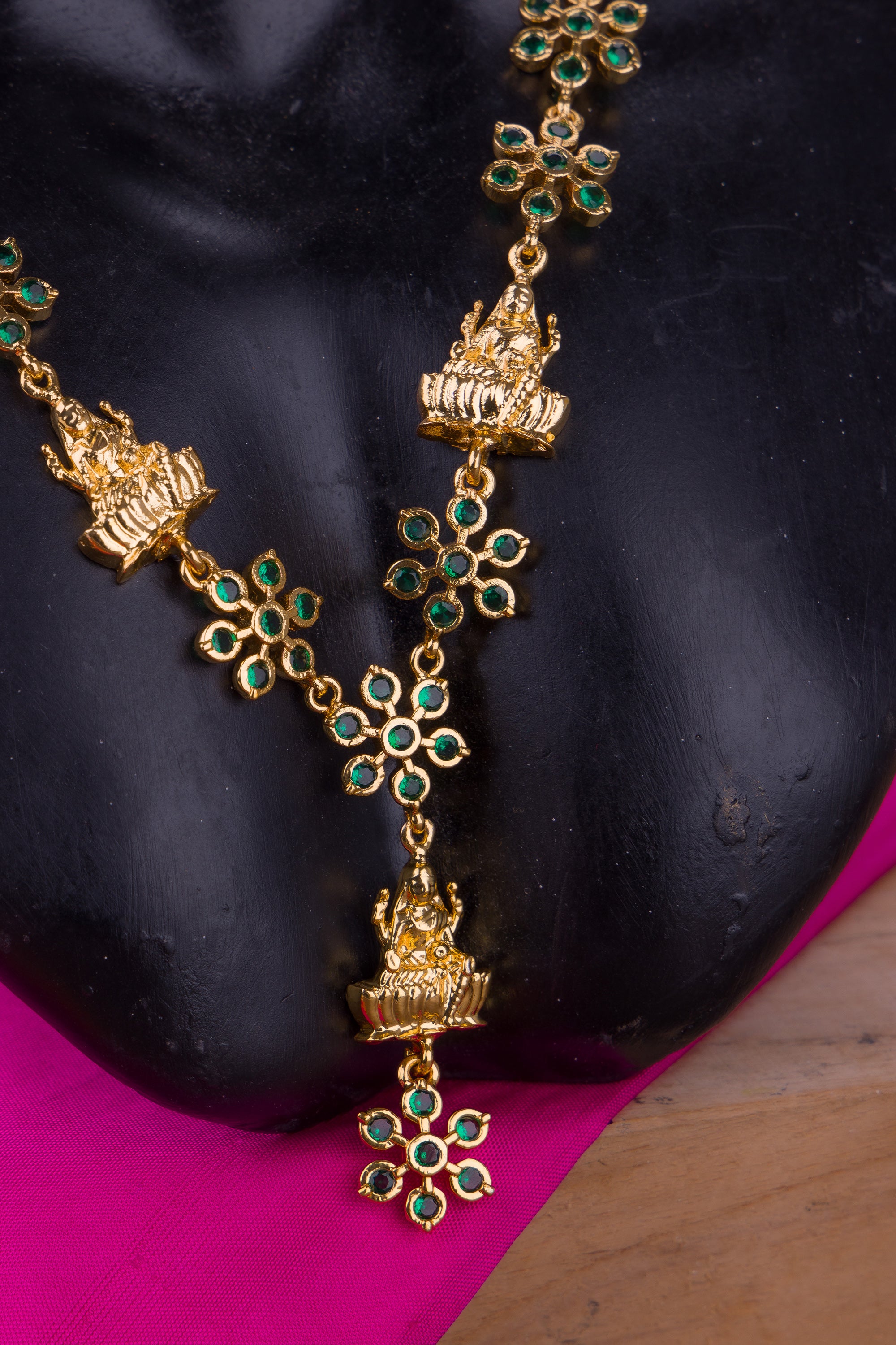 Lakshmi Zircon Necklace - Aympon - Green