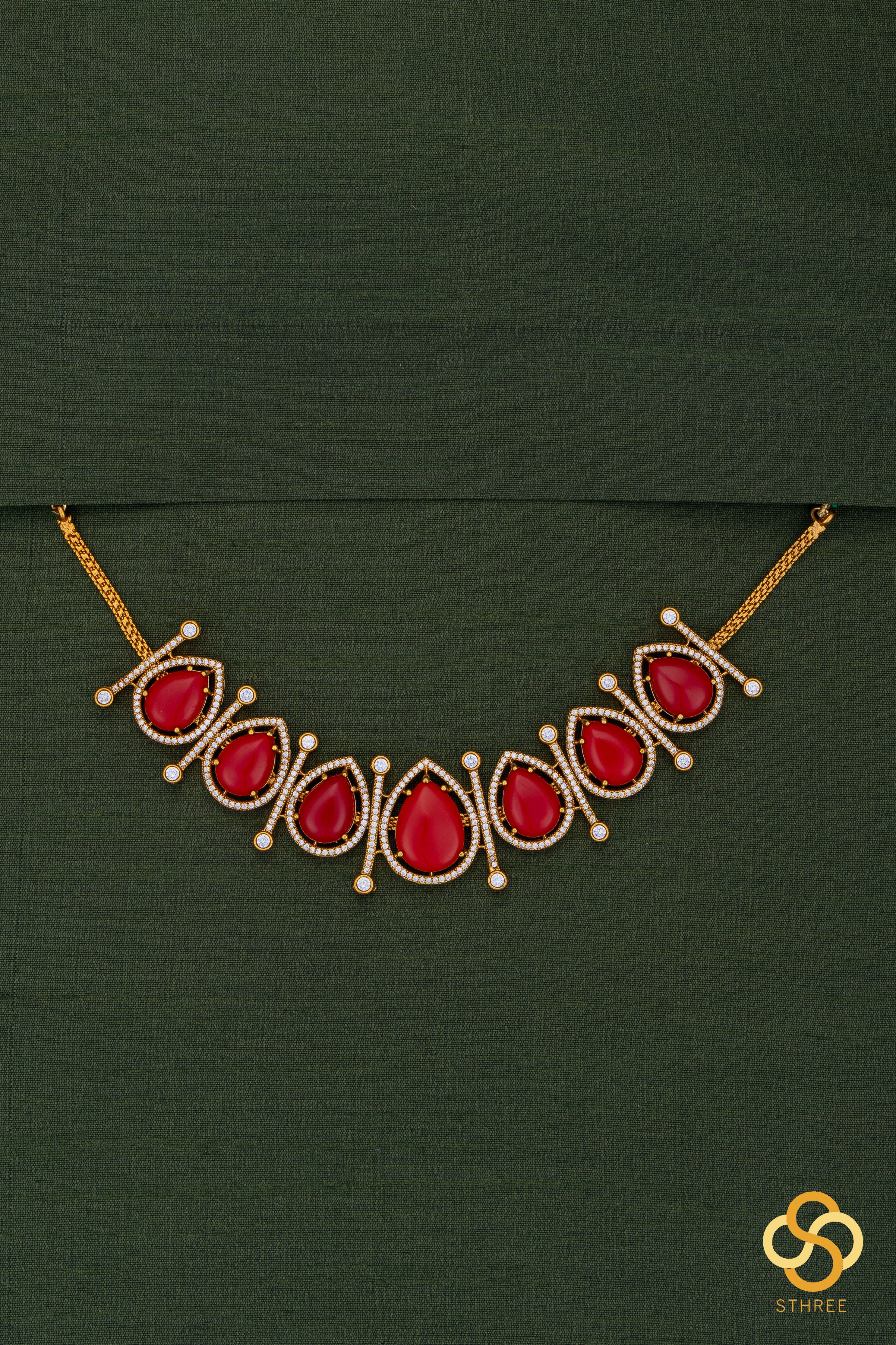 Coral Pendant Choker