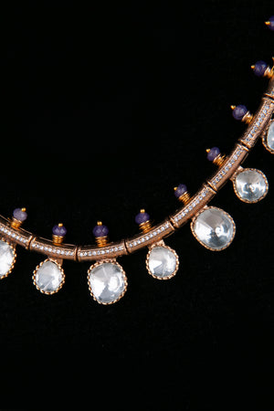 Kundan Kasumalai  - Amethyst beads on top