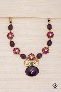 Cabachons with Kemp - Amethyst Colour
