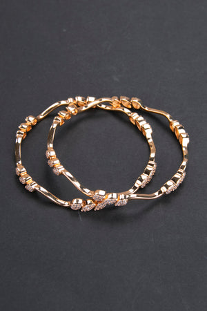 Premium Zircon - Wavy diamond pattern bangles