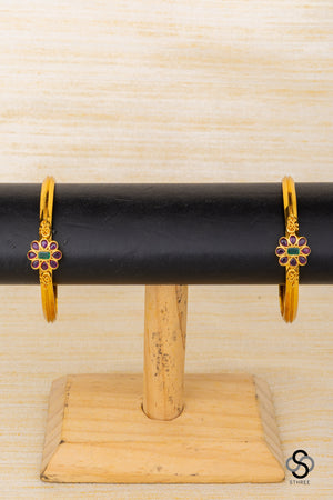 Floral pattern Kemp Kada - Ruby pink