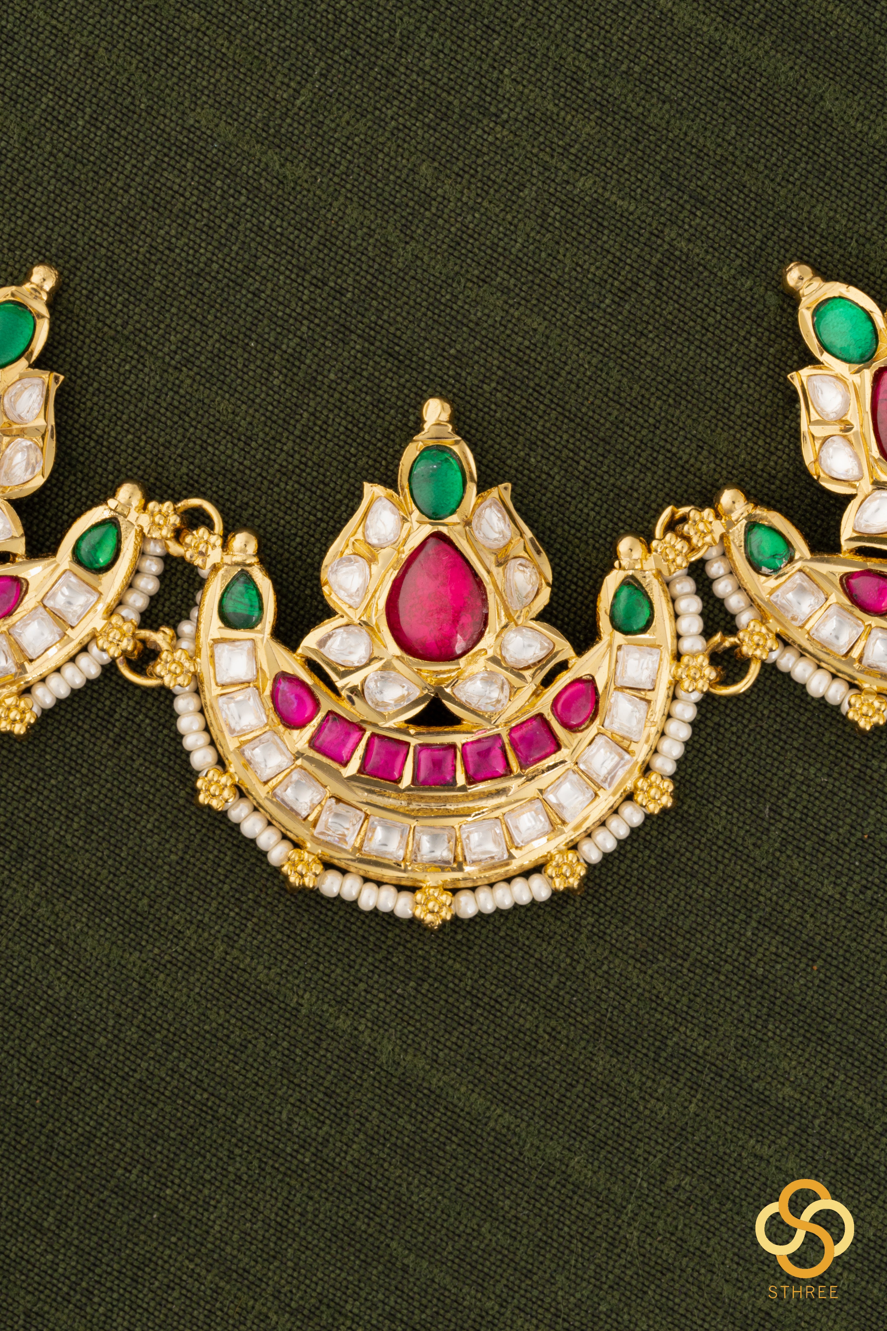 Five Deepam Kundan Choker Set