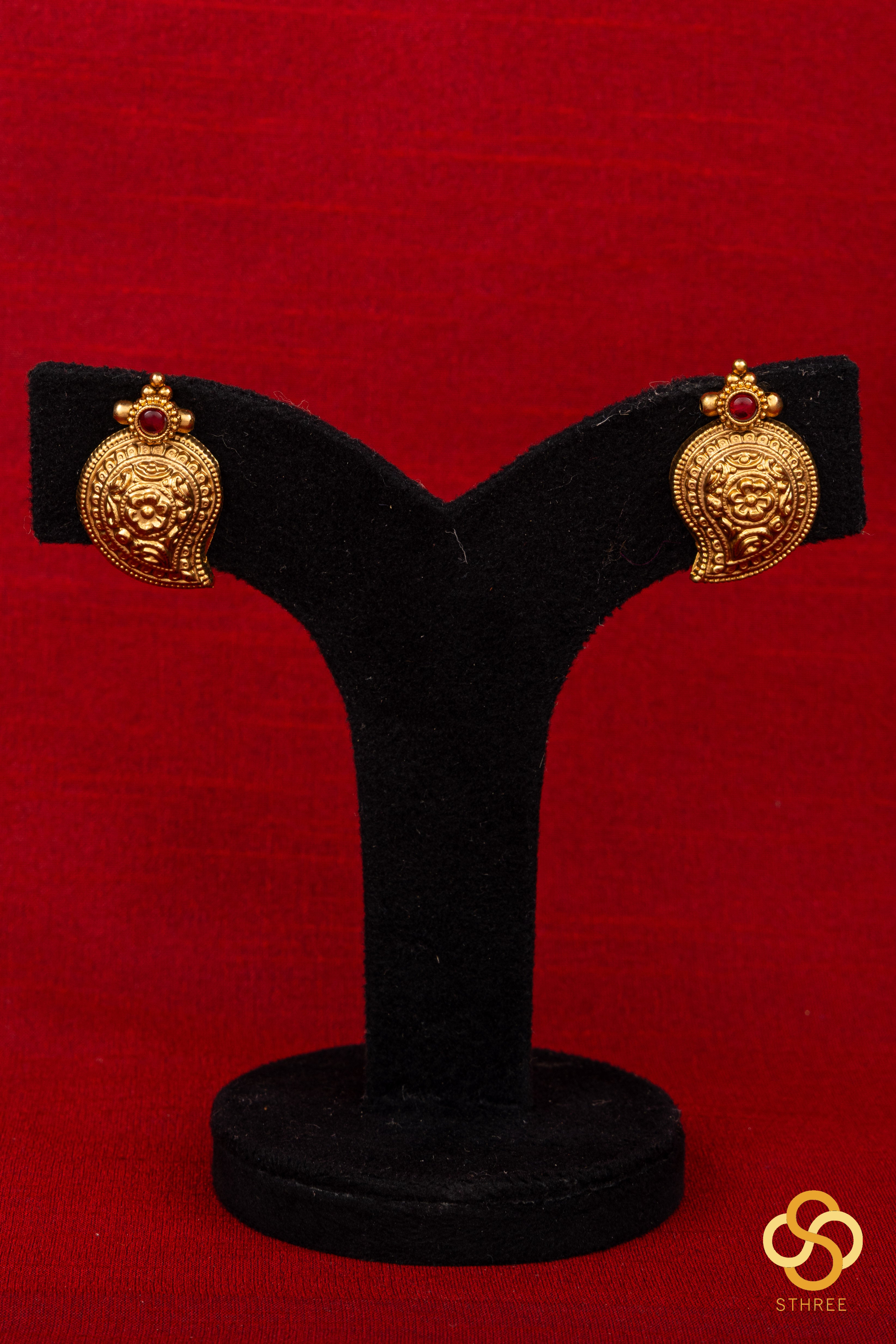 Manga malai - Gold and kemp red set