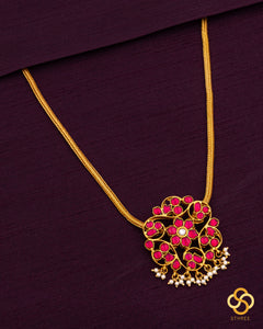 Rakkodi, Parijatha  flower design - Kemp red