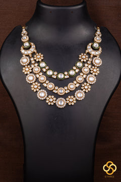 Three Liner Moissanite Necklace Set
