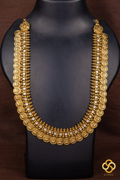 Lakshmi Kasumalai Set with White stones