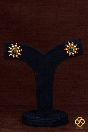 Tussi pattern Necklace - Emerald green