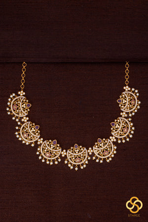 Seven Chandbali Pendant with Pearls