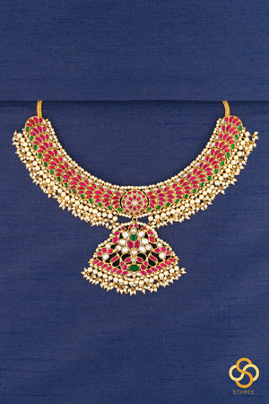 Pure Silver Kemp Necklace with a Padakkam