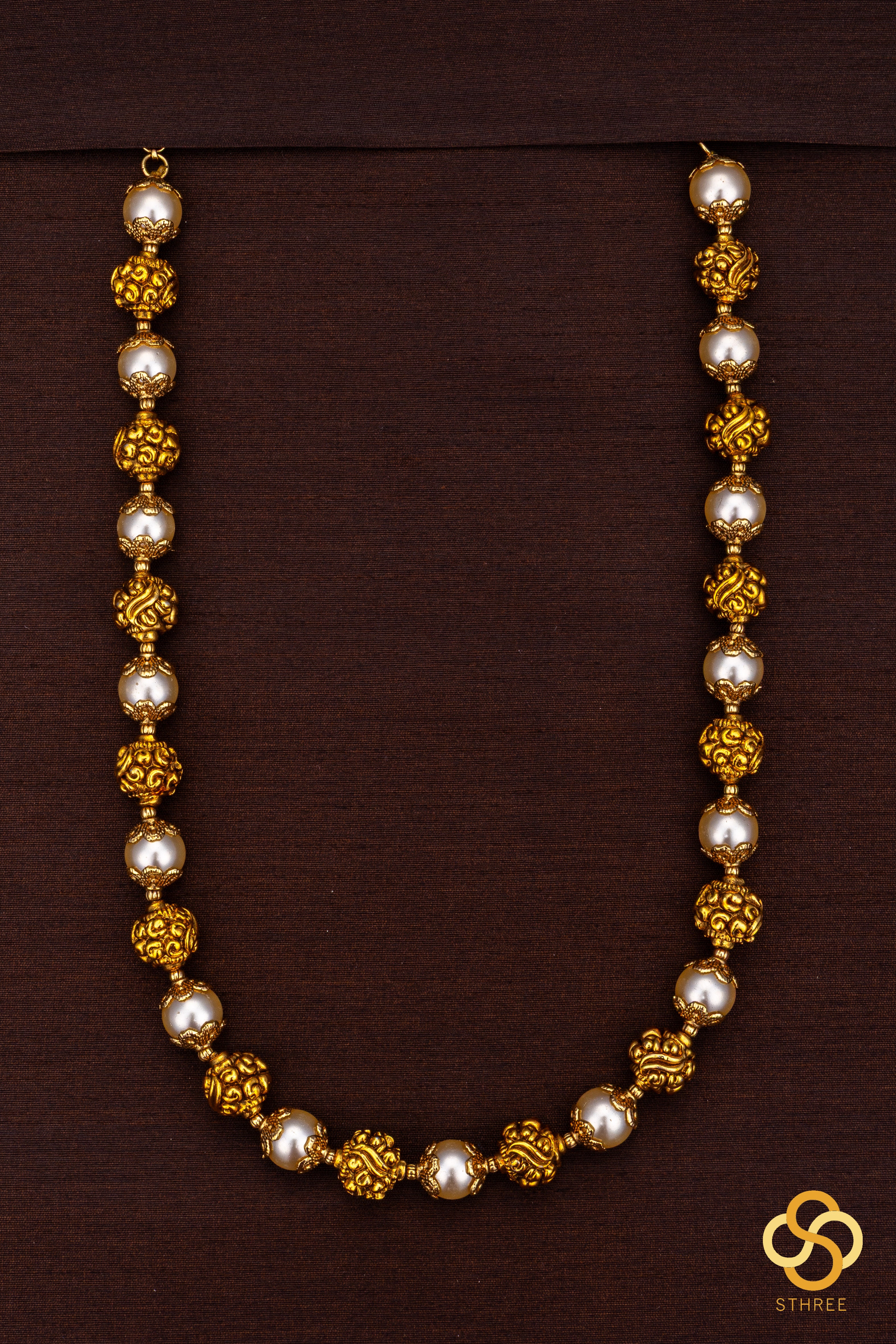 Pearls with gold balls set