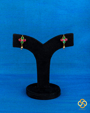 Chandbali Hasli Set - Red and Green Centerpiece
