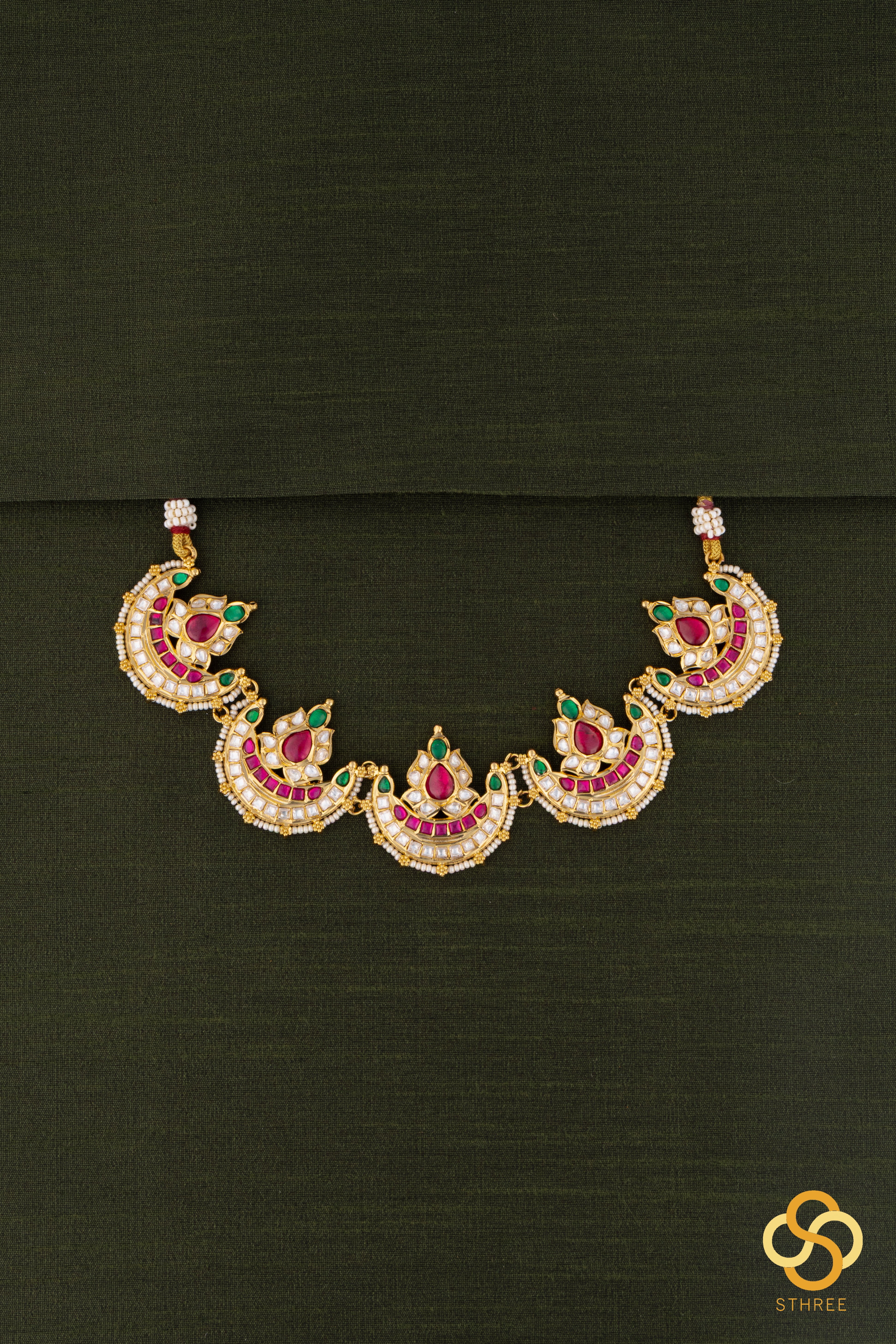 Five Deepam Kundan Choker Set